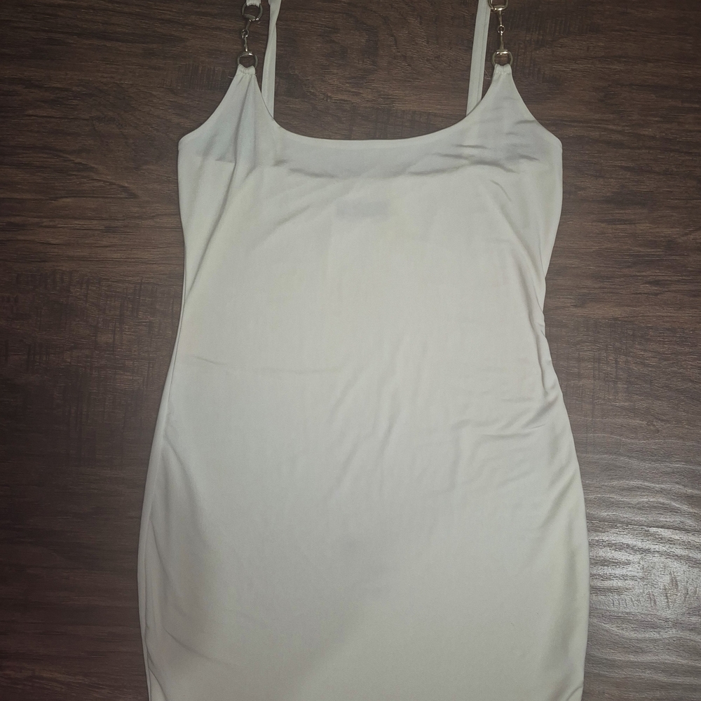 Meek Elegant White Women's Mini Dress